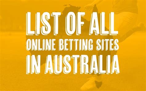 Betting Sites [April 2024 ]: List of Online Bookmakers in Australia.